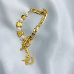 سوار اسم مخصص  مع لؤلؤ طبيبعي